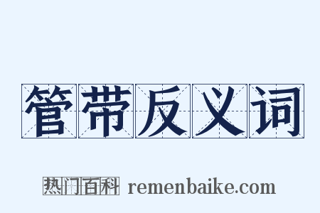 管带反义词是什么意思的图片